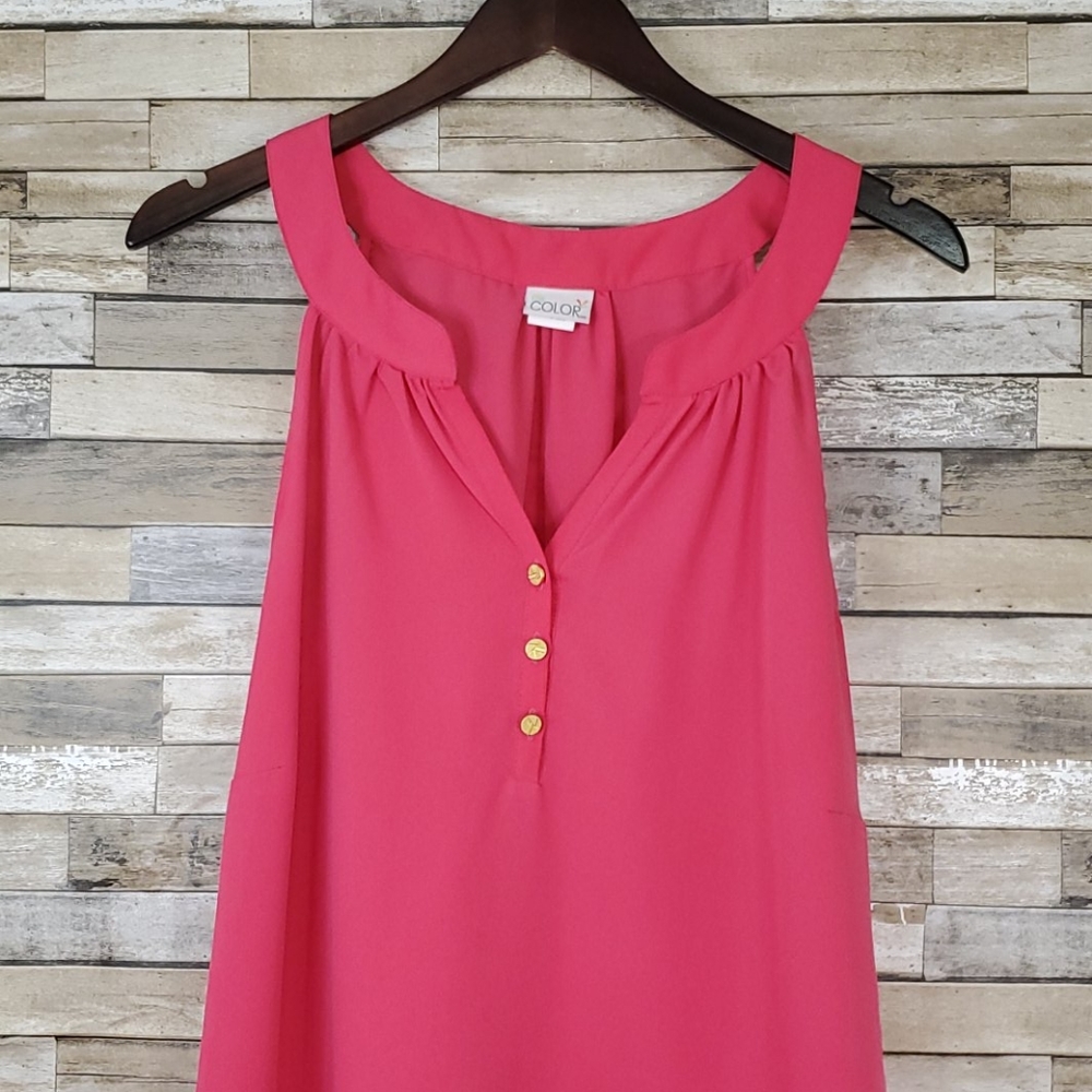 Hot Pink All For Color Sleeveless Dress - Picture 4 of 7